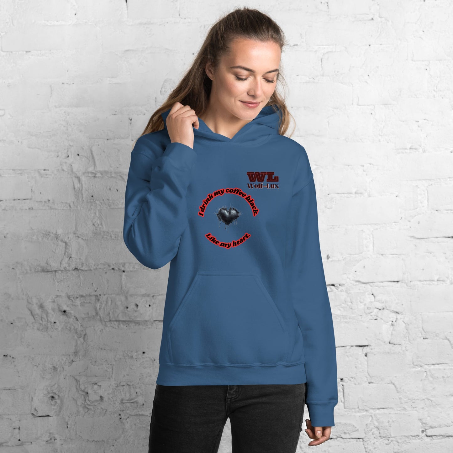 Women Hoodie Coffee English - Wolf - Lux - Wolf - Lux - Wolf - Lux