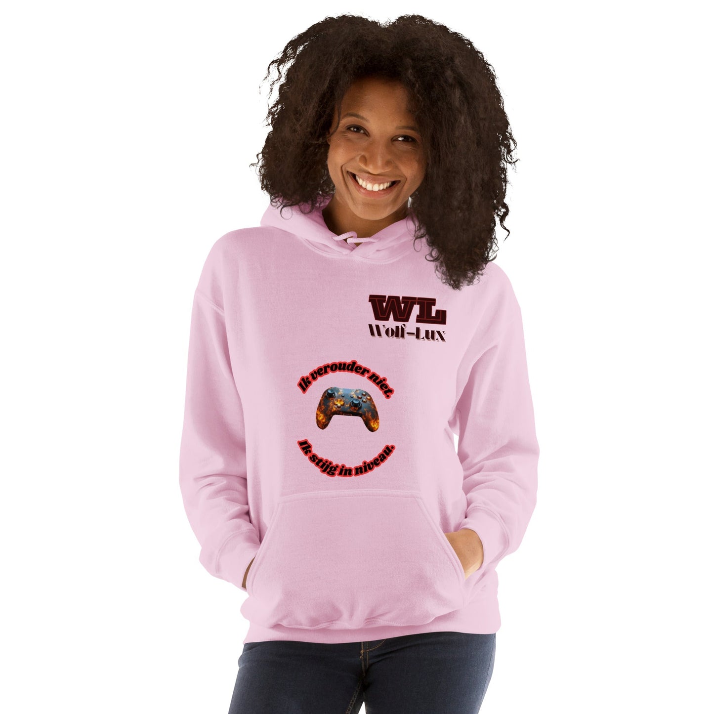 Women Hoodie Level up Dutch - Wolf - Lux - Wolf - Lux - Wolf - Lux