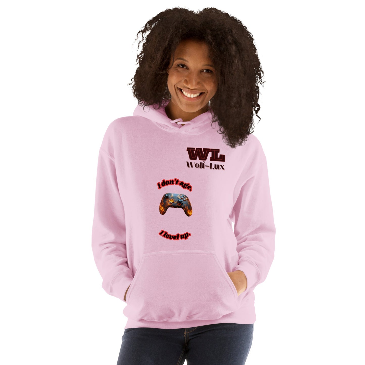 Women Hoodie Level up English - Wolf - Lux - Wolf - Lux - Wolf - Lux