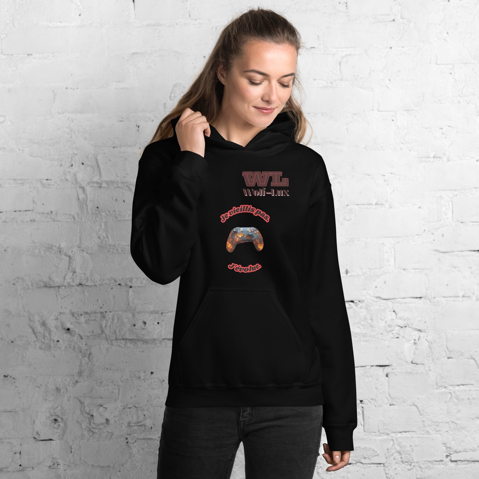 Women Hoodie Level up French - Wolf - Lux - Wolf - Lux - Wolf - Lux