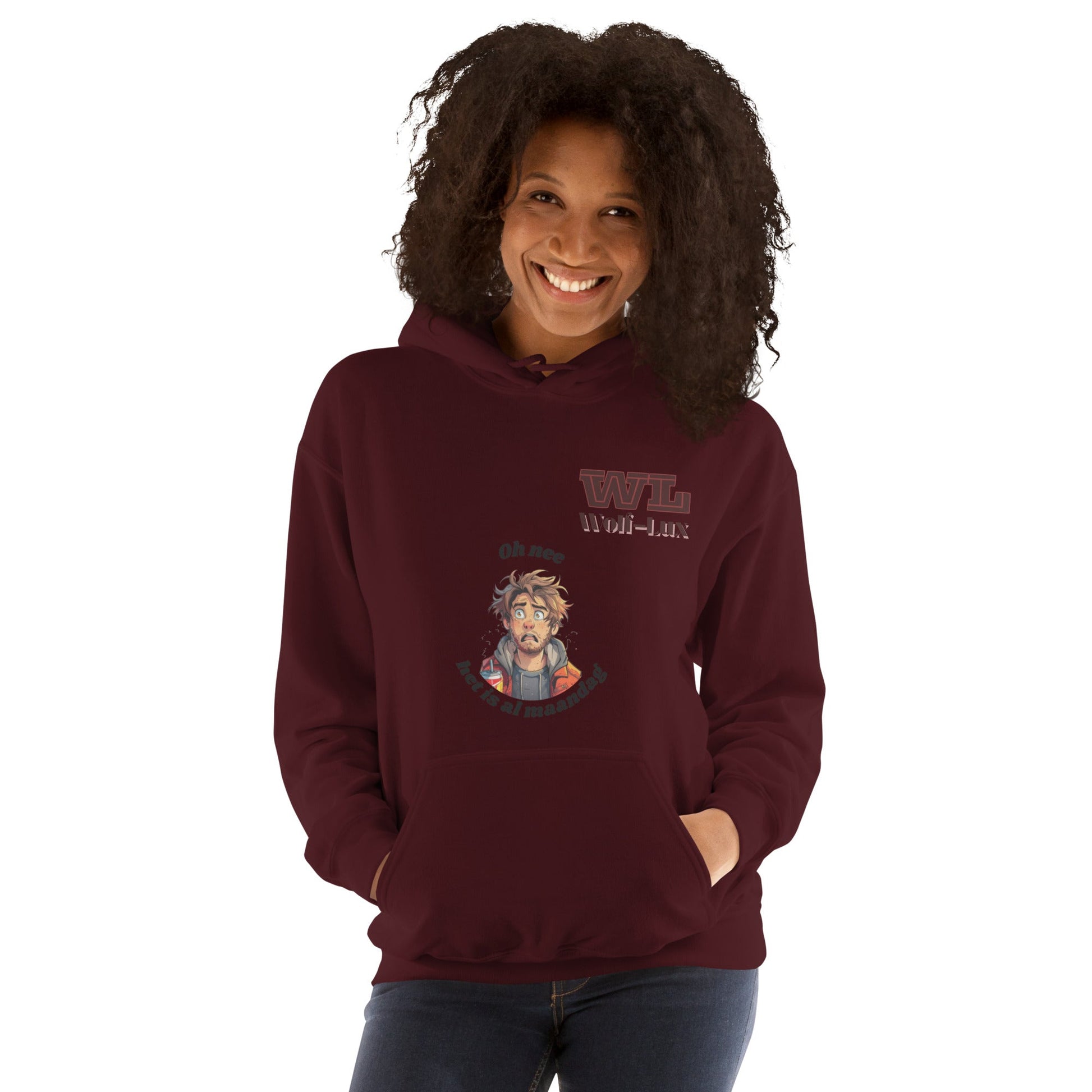 Women Hoodie Monday Dutch - Wolf - Lux - Wolf - Lux - Wolf - Lux