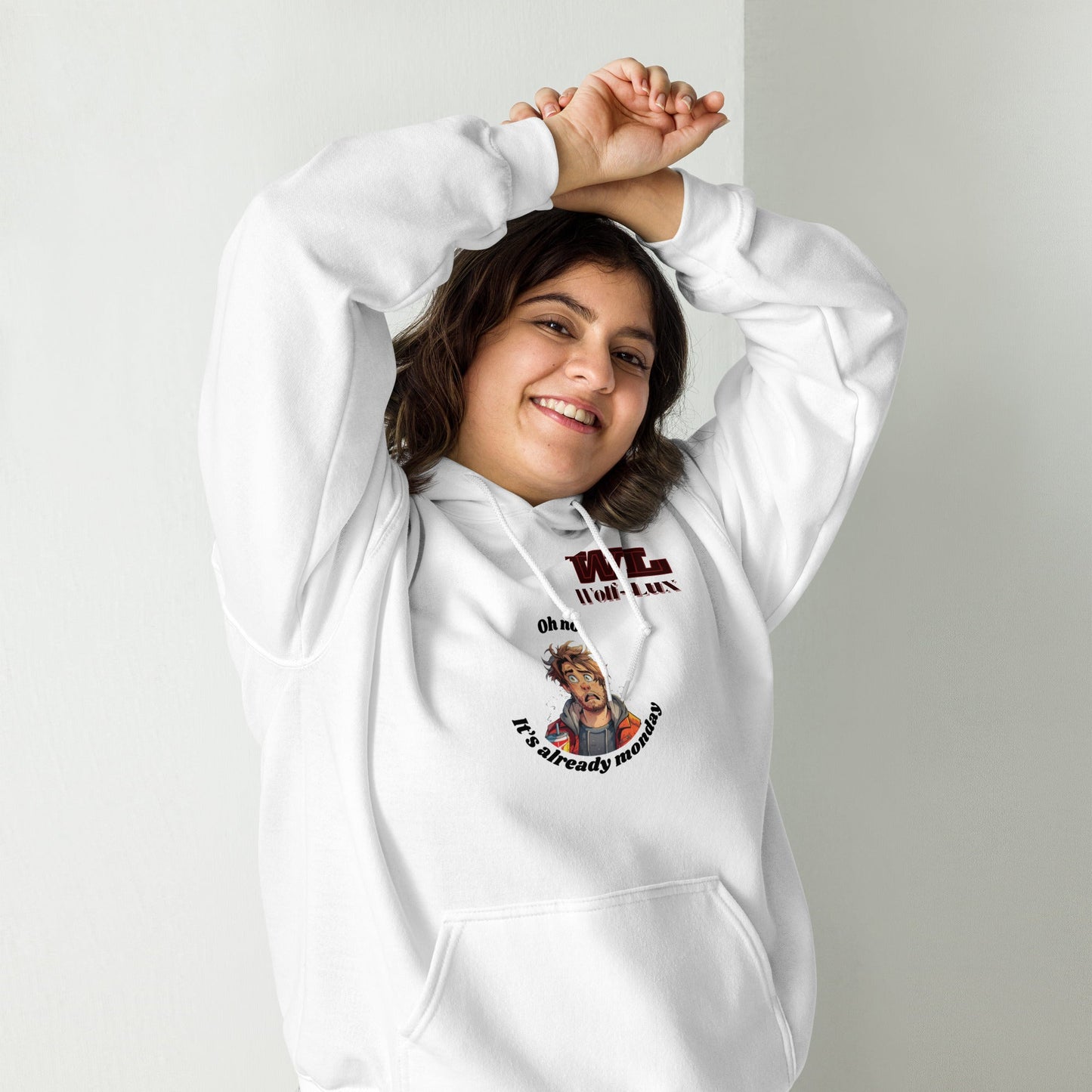 Women Hoodie Monday English - Wolf - Lux - Wolf - Lux - Wolf - Lux