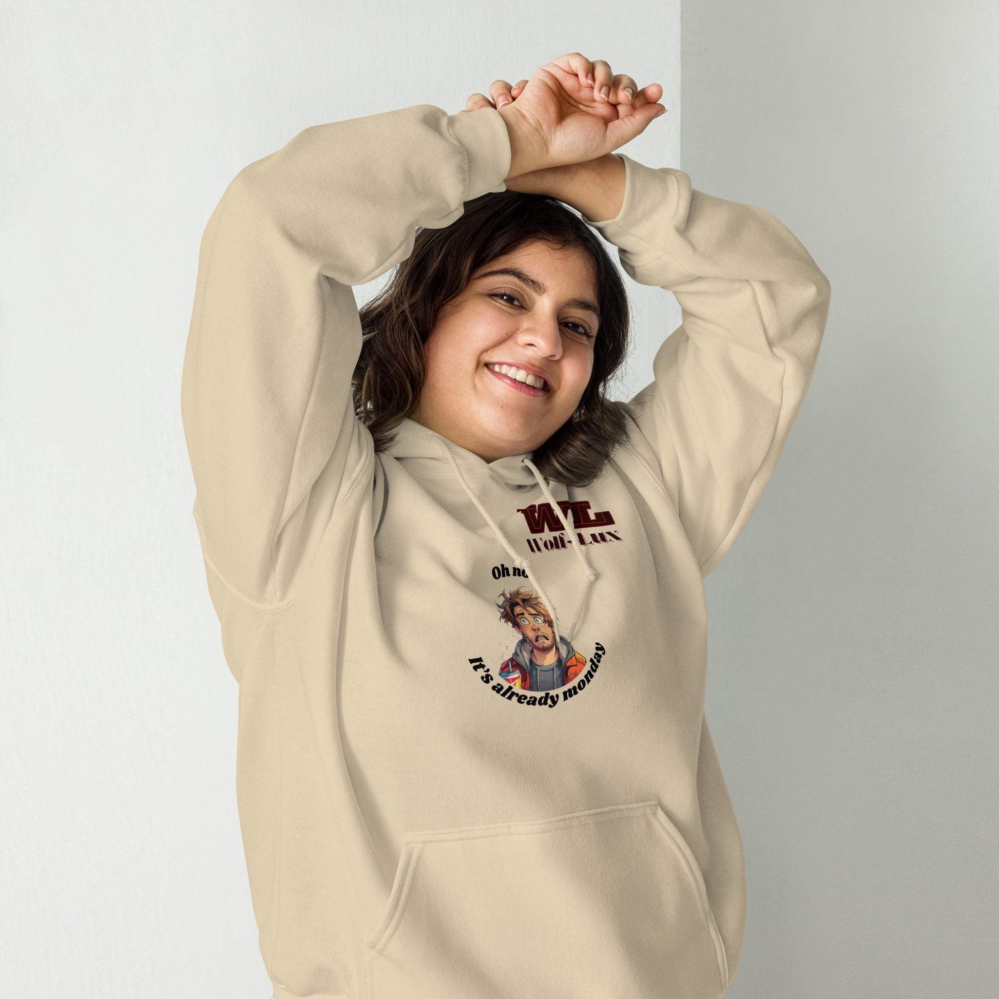 Women Hoodie Monday English - Wolf - Lux - Wolf - Lux - Wolf - Lux