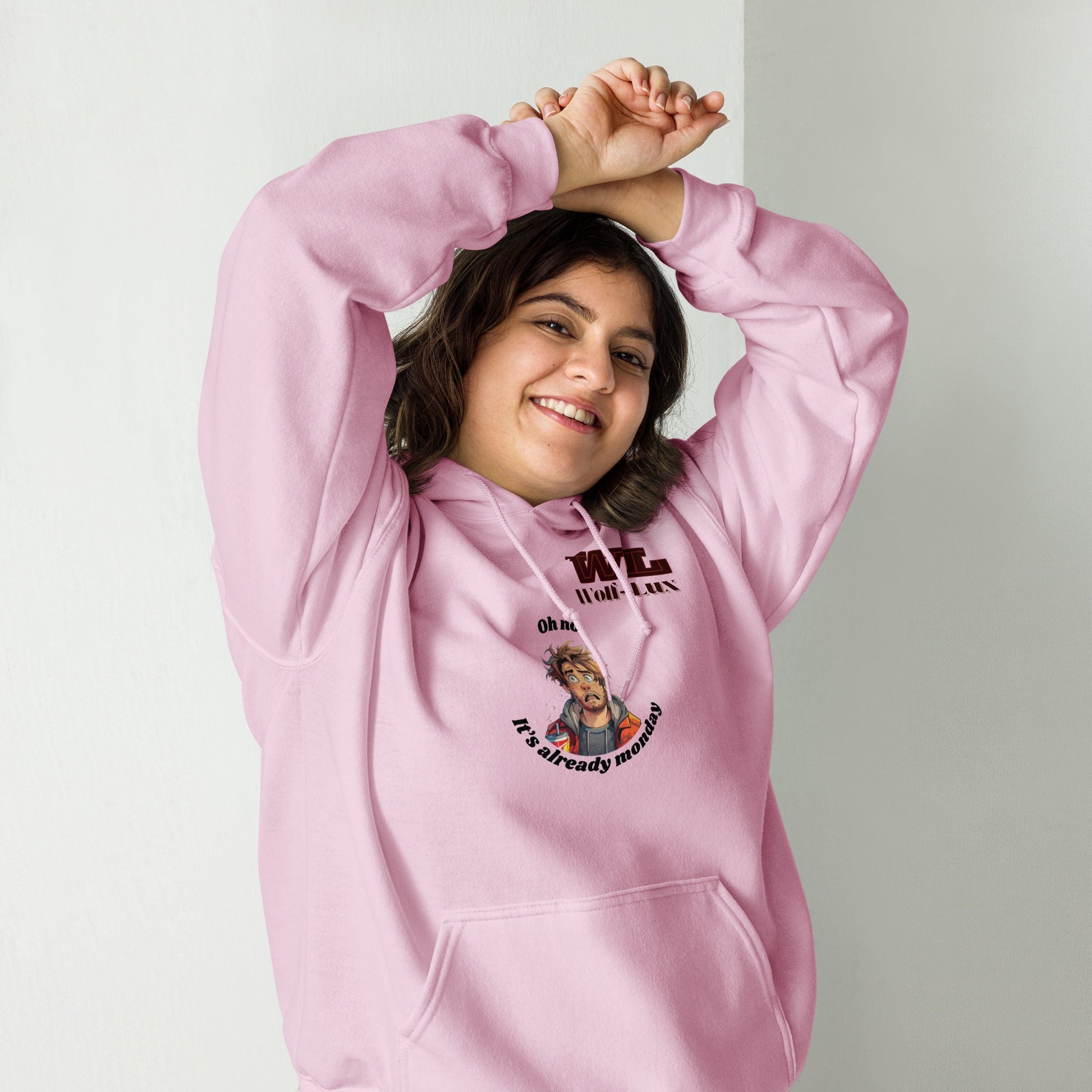 Women Hoodie Monday English - Wolf - Lux - Wolf - Lux - Wolf - Lux