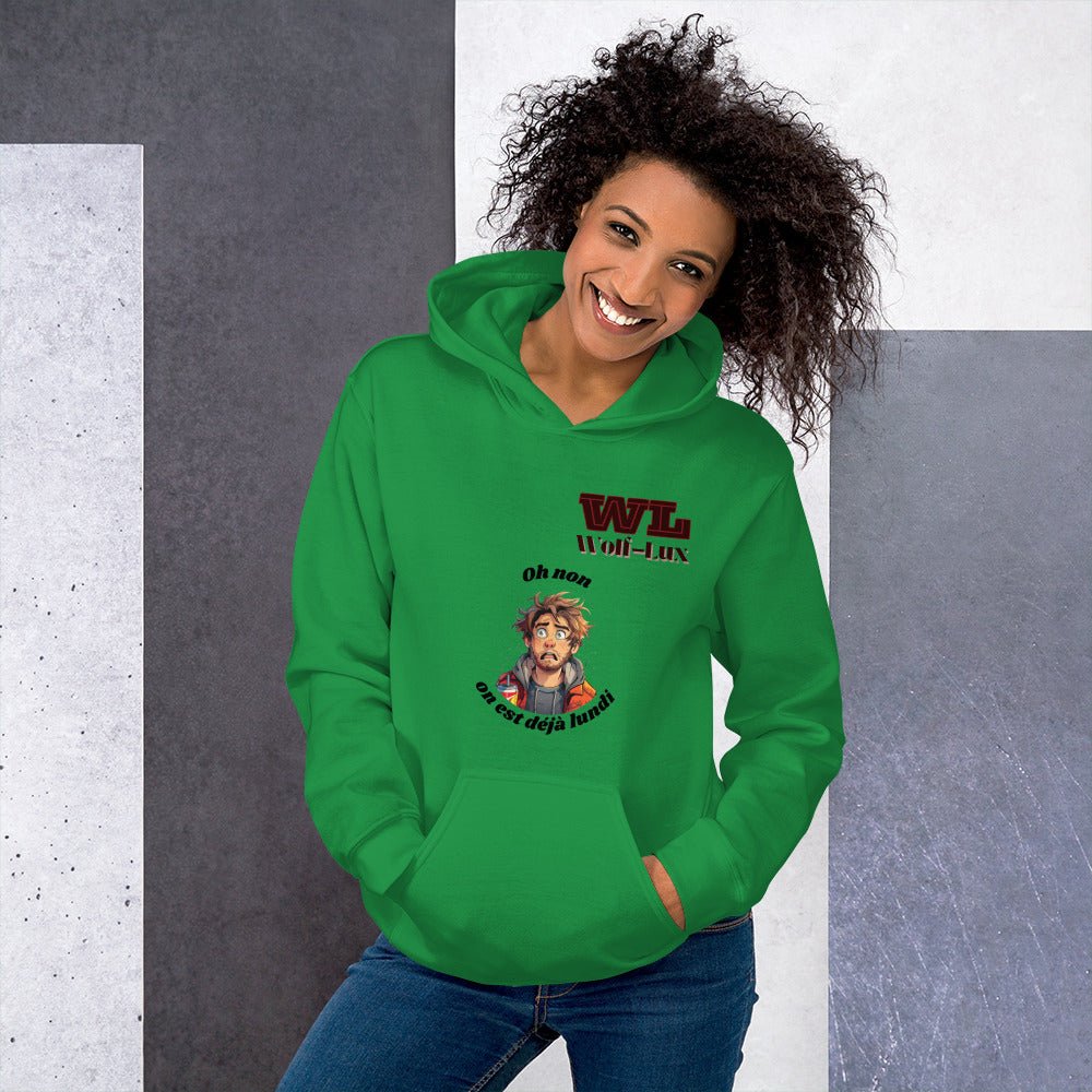 Women Hoodie Monday French - Wolf - Lux - Wolf - Lux - Wolf - Lux