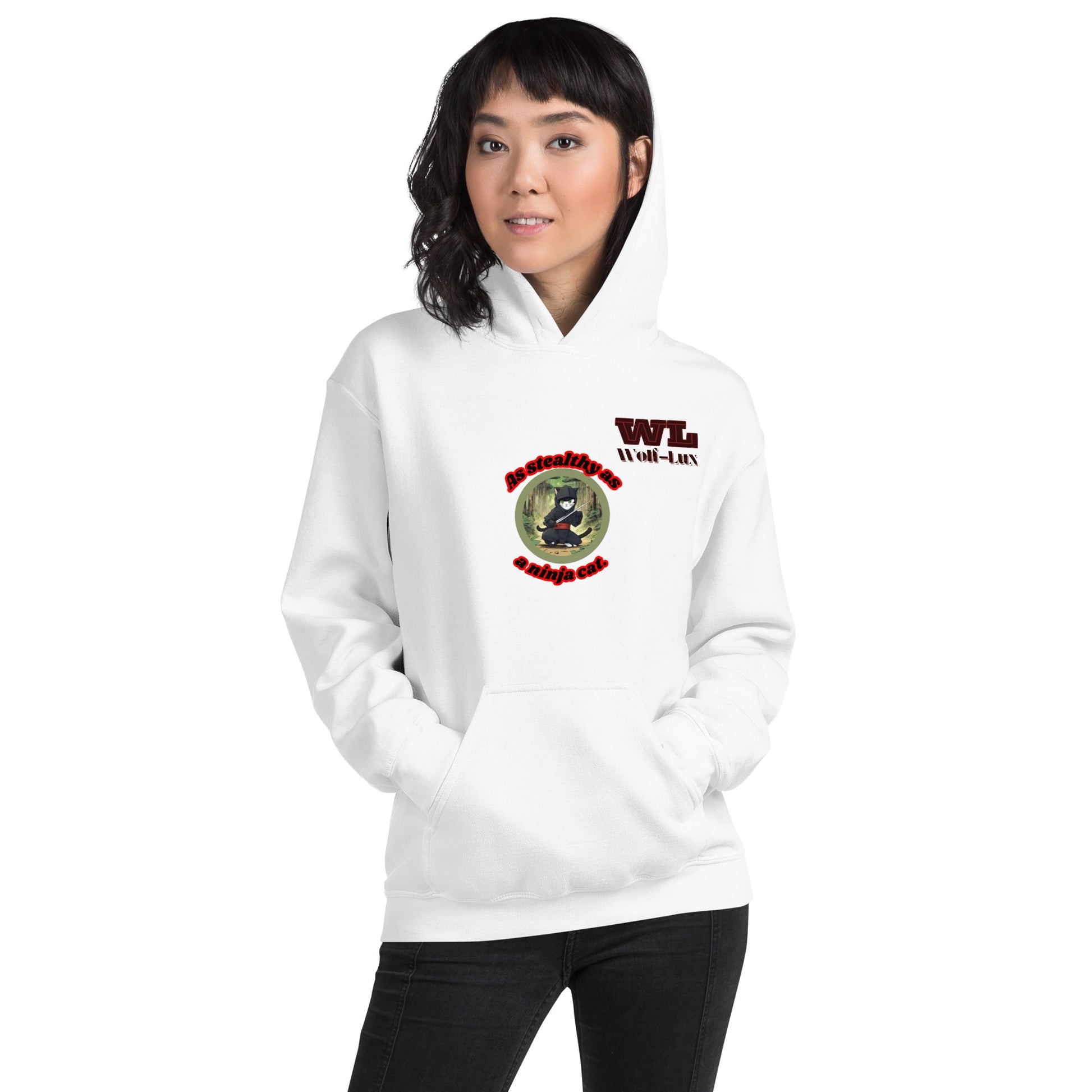 Women Hoodie Ninja English - Wolf - Lux - Wolf - Lux - Wolf - Lux