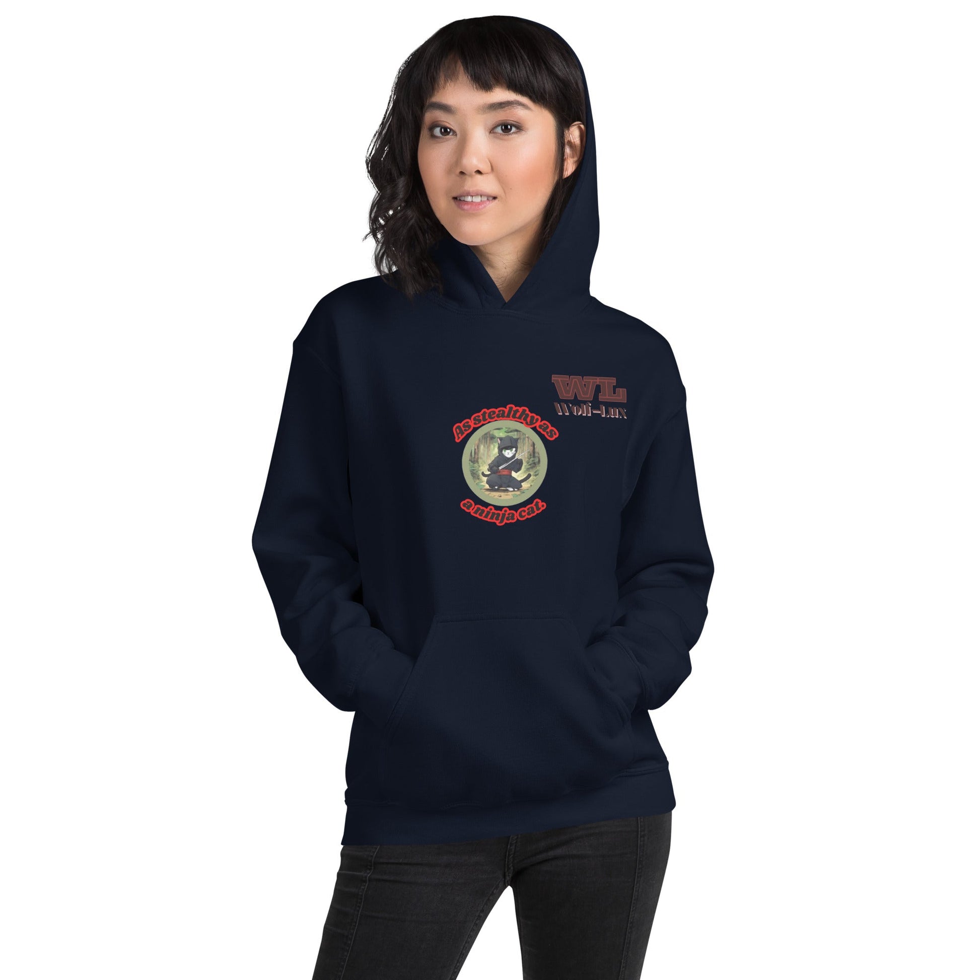 Women Hoodie Ninja English - Wolf - Lux - Wolf - Lux - Wolf - Lux