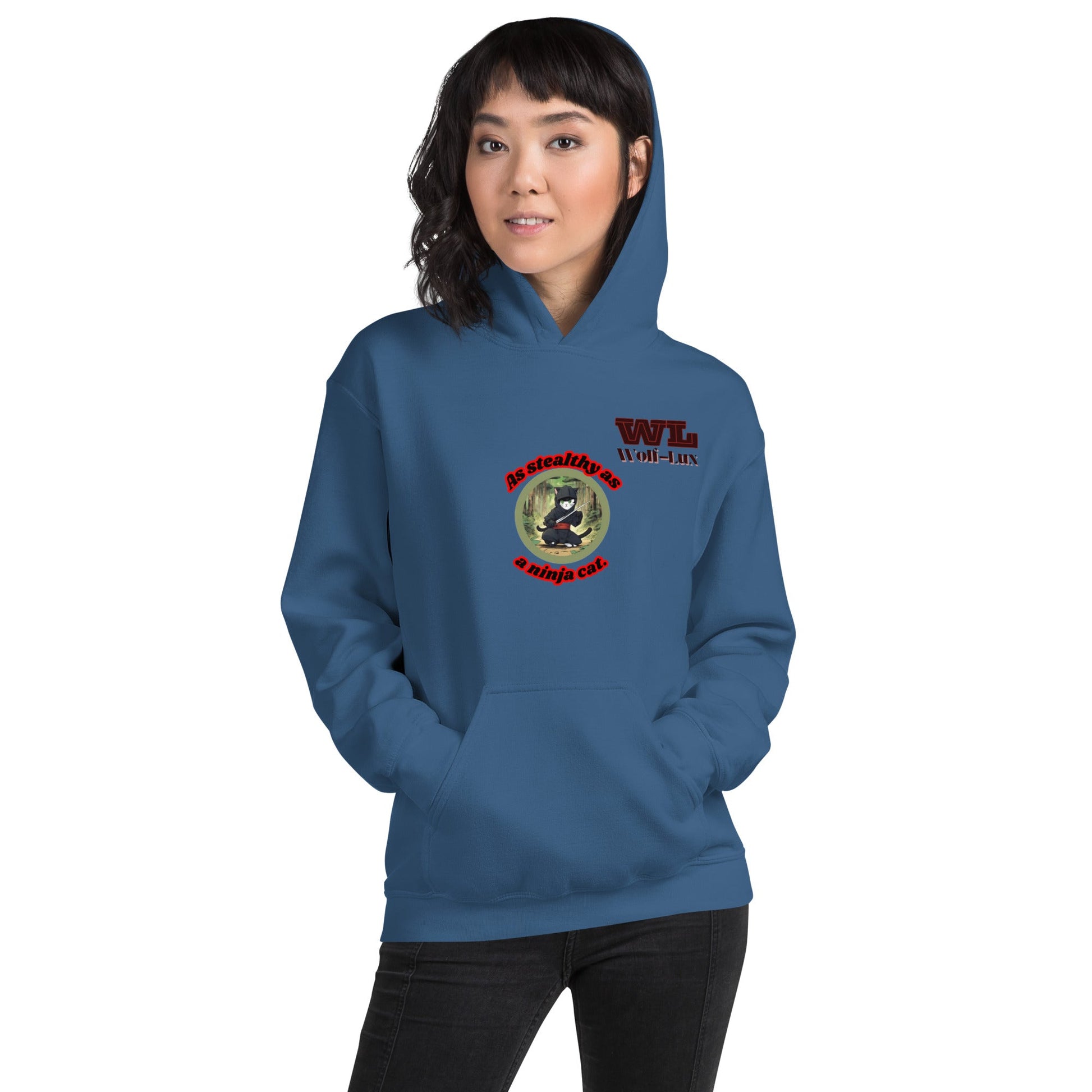 Women Hoodie Ninja English - Wolf - Lux - Wolf - Lux - Wolf - Lux
