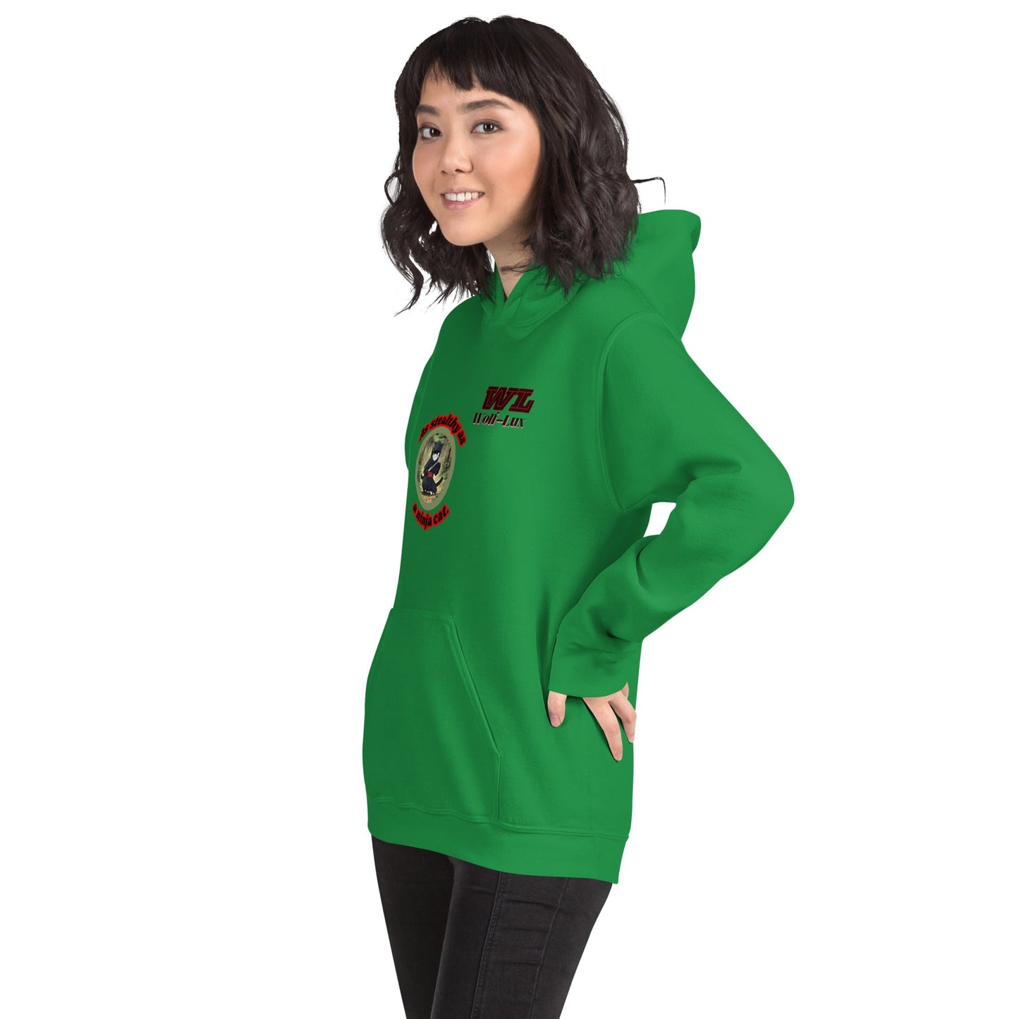 Women Hoodie Ninja English - Wolf - Lux - Wolf - Lux - Wolf - Lux