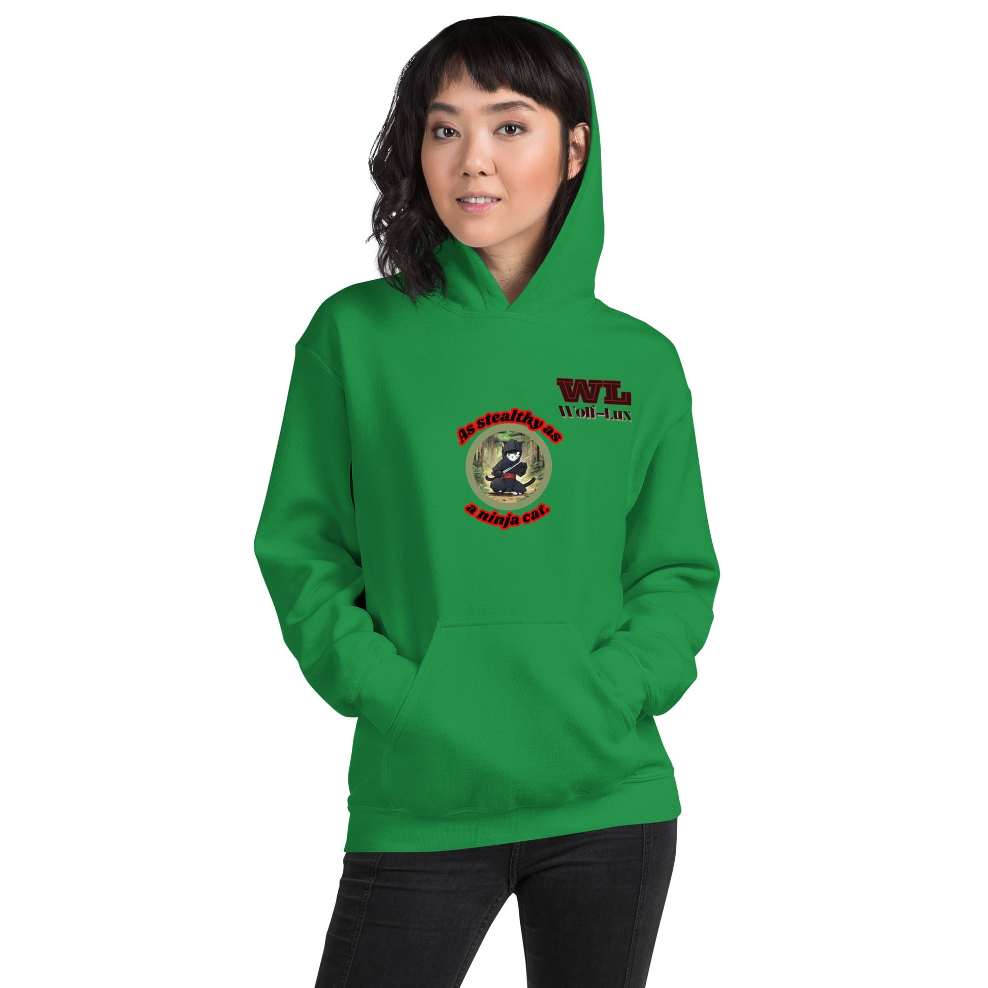 Women Hoodie Ninja English - Wolf - Lux - Wolf - Lux - Wolf - Lux