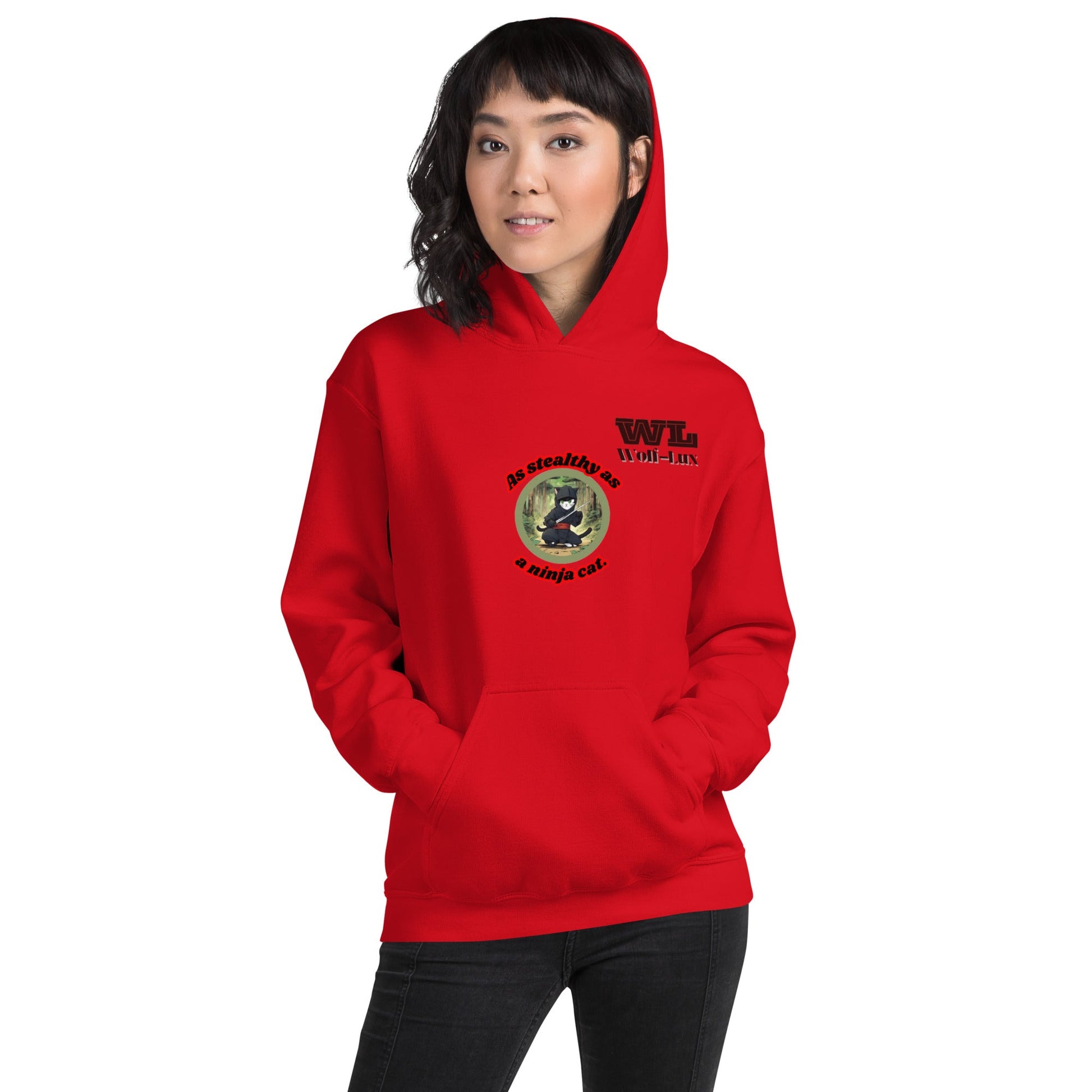 Women Hoodie Ninja English - Wolf - Lux - Wolf - Lux - Wolf - Lux