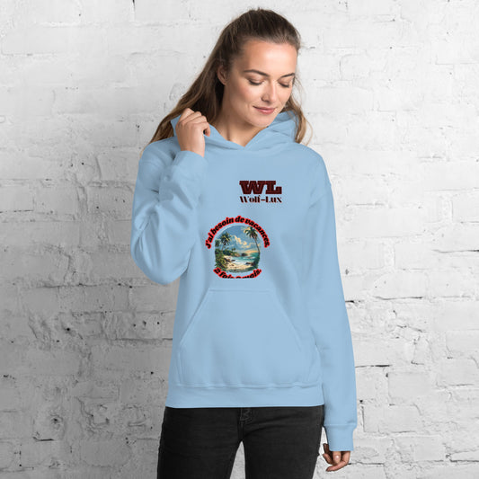 Women Hoodie Vacation French - Wolf - Lux - Wolf - Lux - Wolf - Lux