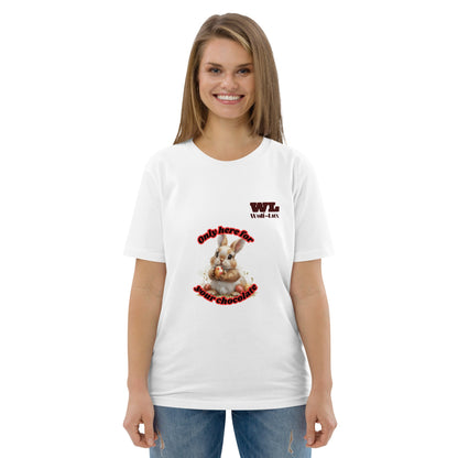 Women organic cotton t-shirt Chocolate English - Wolf - Lux - Wolf - Lux - Wolf - Lux