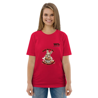 Women organic cotton t-shirt Chocolate English - Wolf - Lux - Wolf - Lux - Wolf - Lux