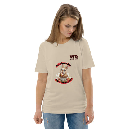 Women organic cotton t-shirt Chocolate English - Wolf - Lux - Wolf - Lux - Wolf - Lux