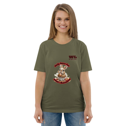 Women organic cotton t-shirt Chocolate English - Wolf - Lux - Wolf - Lux - Wolf - Lux