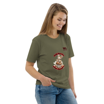 Women organic cotton t-shirt Chocolate English - Wolf - Lux - Wolf - Lux - Wolf - Lux