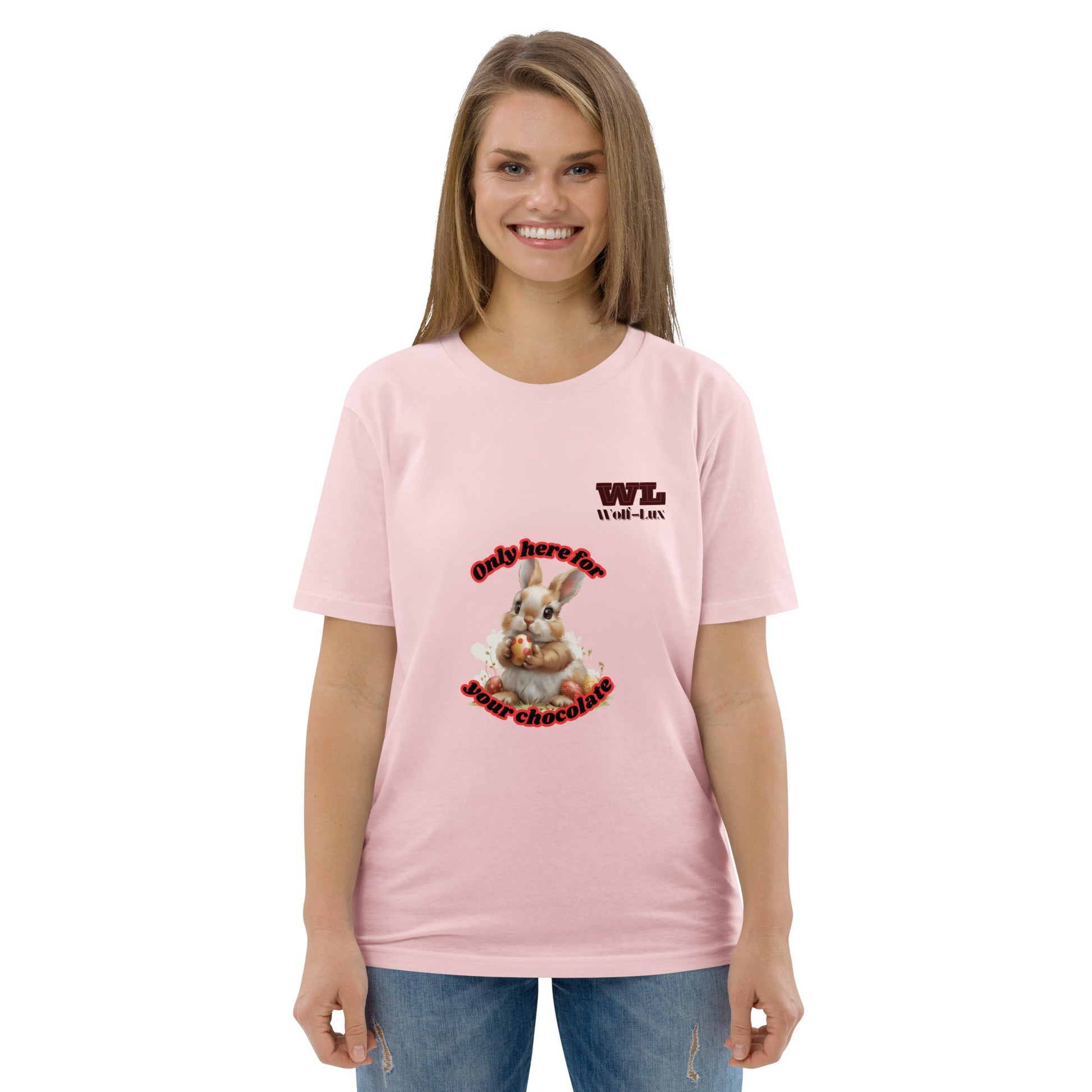 Women organic cotton t-shirt Chocolate English - Wolf - Lux - Wolf - Lux - Wolf - Lux