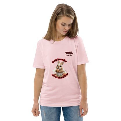 Women organic cotton t-shirt Chocolate English - Wolf - Lux - Wolf - Lux - Wolf - Lux