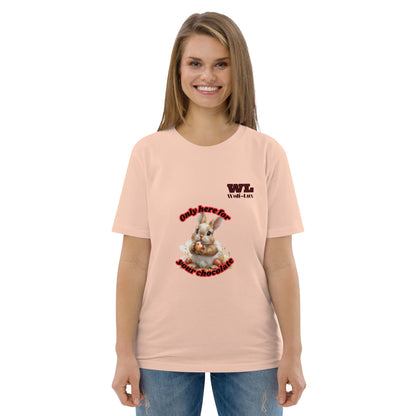 Women organic cotton t-shirt Chocolate English - Wolf - Lux - Wolf - Lux - Wolf - Lux