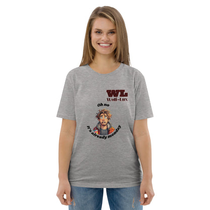 Women organic cotton t-shirt Monday English - Wolf - Lux - Wolf - Lux - Wolf - Lux
