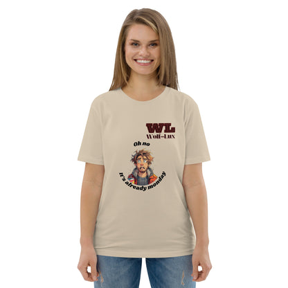 Women organic cotton t-shirt Monday English - Wolf - Lux - Wolf - Lux - Wolf - Lux