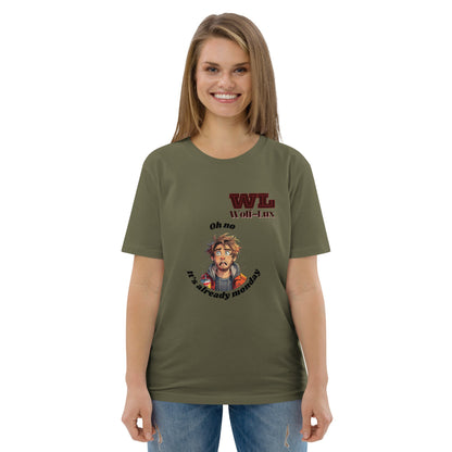 Women organic cotton t-shirt Monday English - Wolf - Lux - Wolf - Lux - Wolf - Lux