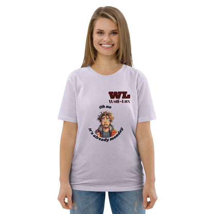 Women organic cotton t-shirt Monday English - Wolf - Lux - Wolf - Lux - Wolf - Lux
