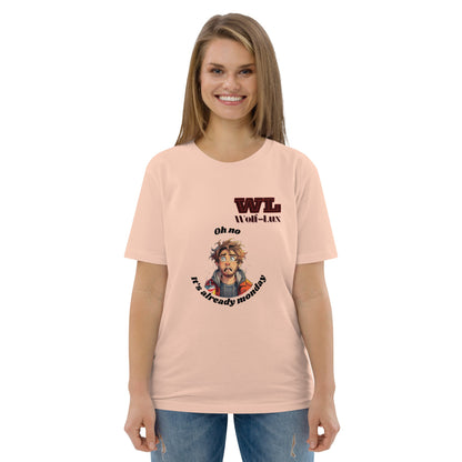 Women organic cotton t-shirt Monday English - Wolf - Lux - Wolf - Lux - Wolf - Lux