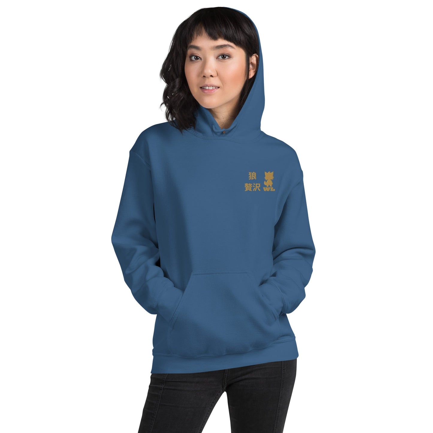Women Premium Japanese text Hoodie - Wolf - Lux - Wolf - Lux - The Premium