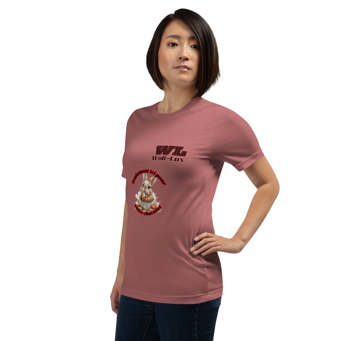 Women t-shirt chocolate French - Wolf - Lux - Wolf - Lux - Wolf - Lux