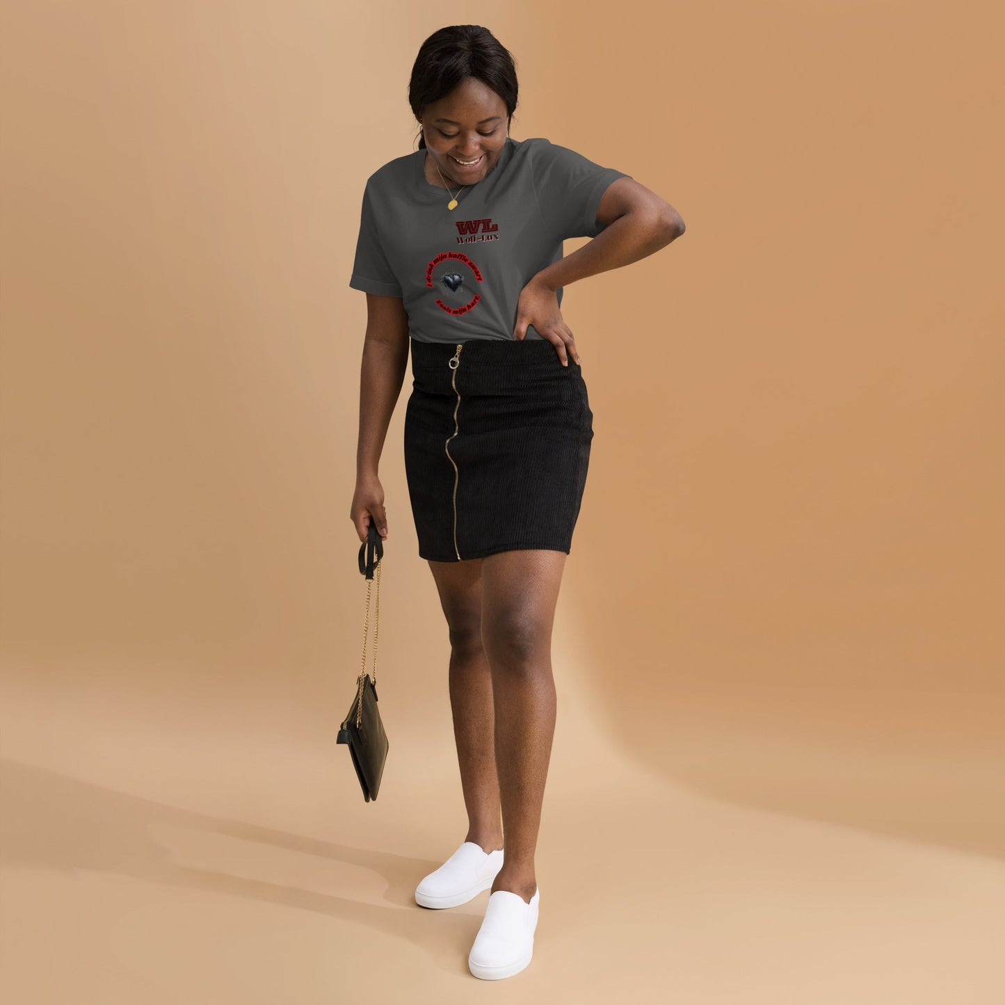 Women t-shirt Coffee Dutch - Wolf - Lux - Wolf - Lux - Wolf - Lux