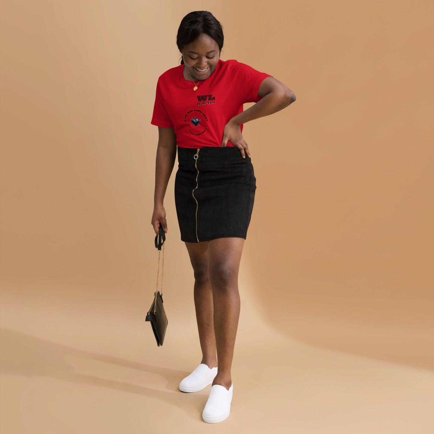 Women t-shirt Coffee Dutch - Wolf - Lux - Wolf - Lux - Wolf - Lux