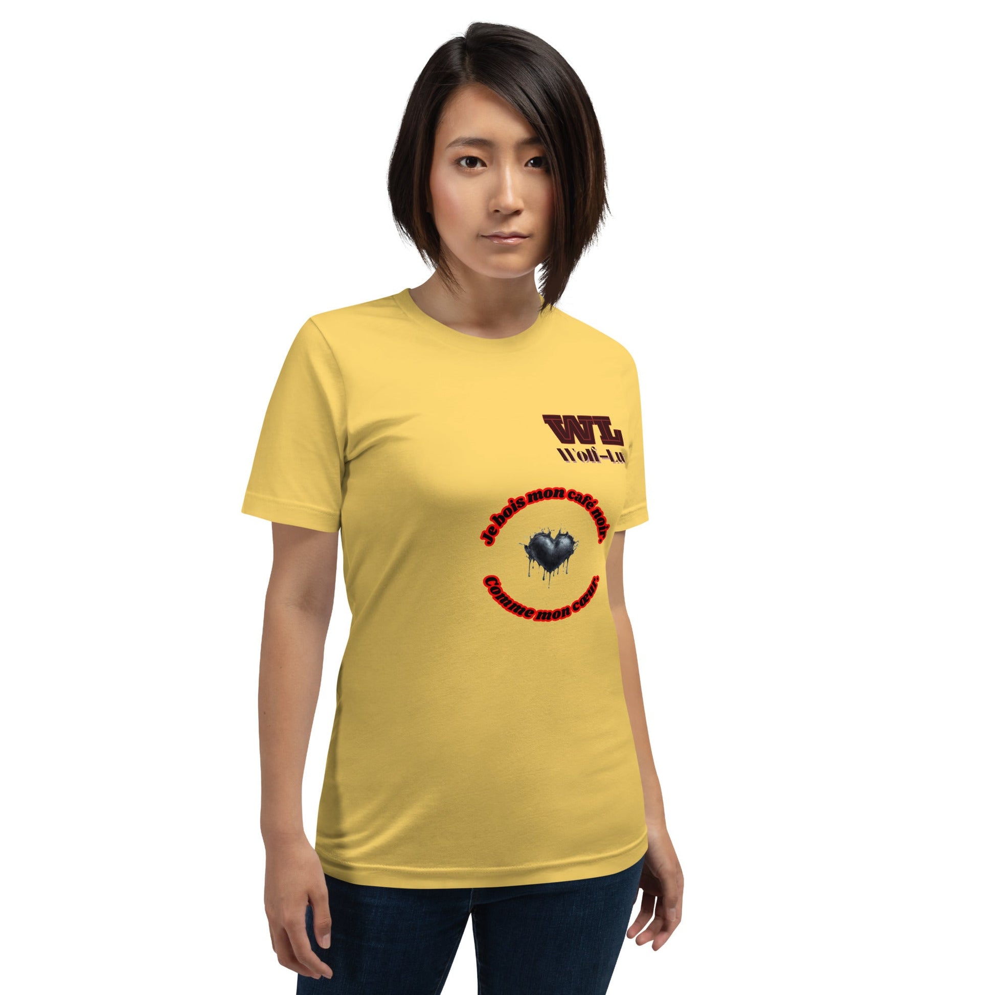 Women t-shirt Coffee French - Wolf - Lux - Wolf - Lux - Wolf - Lux