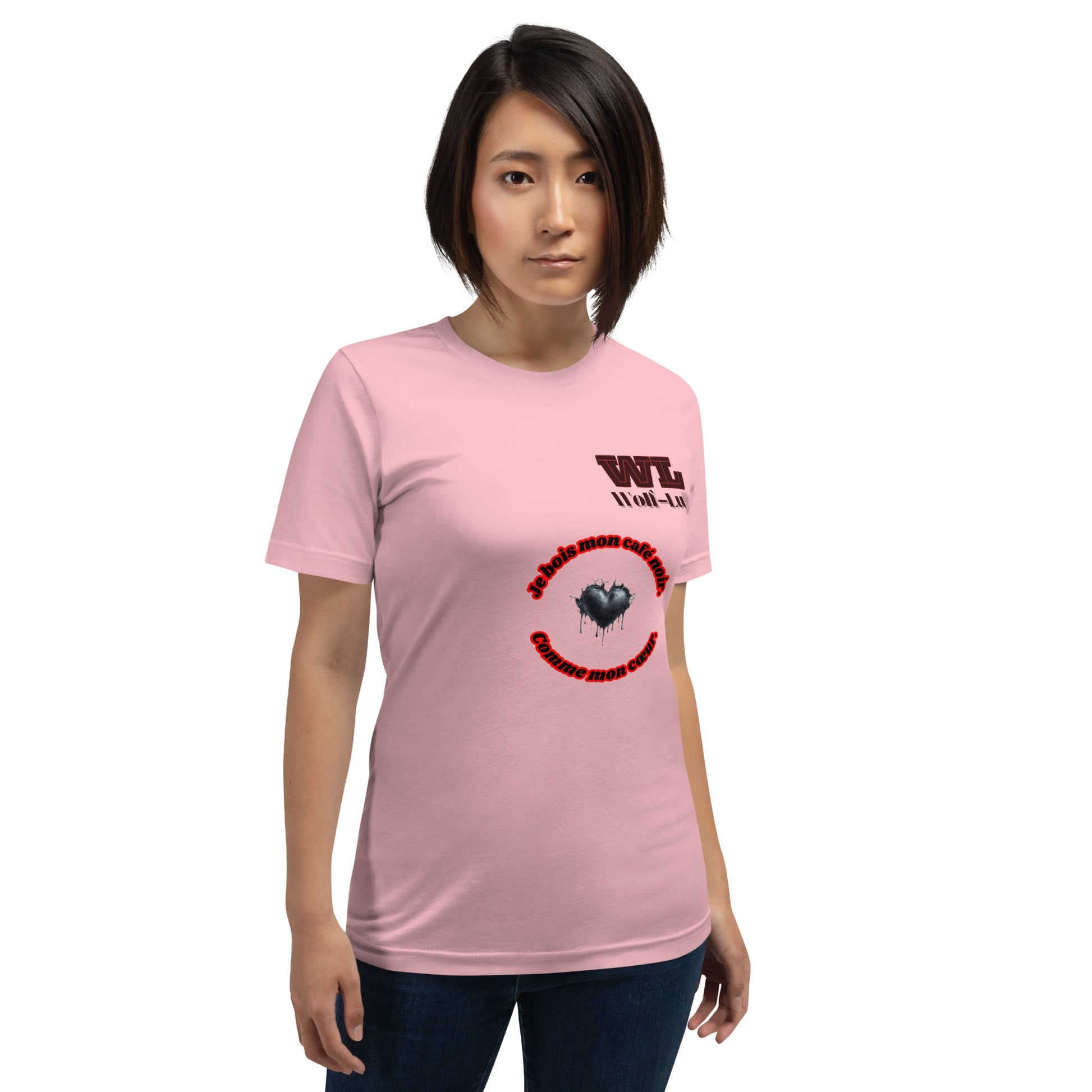 Women t-shirt Coffee French - Wolf - Lux - Wolf - Lux - Wolf - Lux