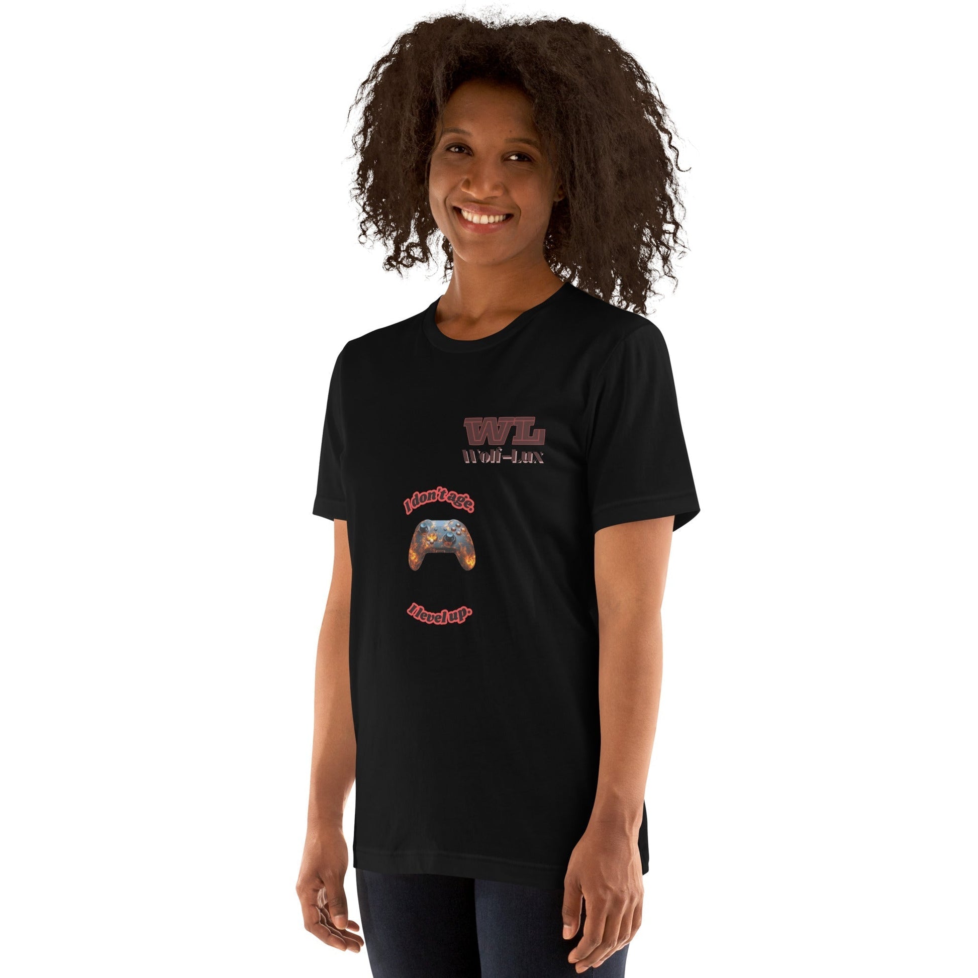 Women t-shirt Level up English - Wolf - Lux - Wolf - Lux - Wolf - Lux