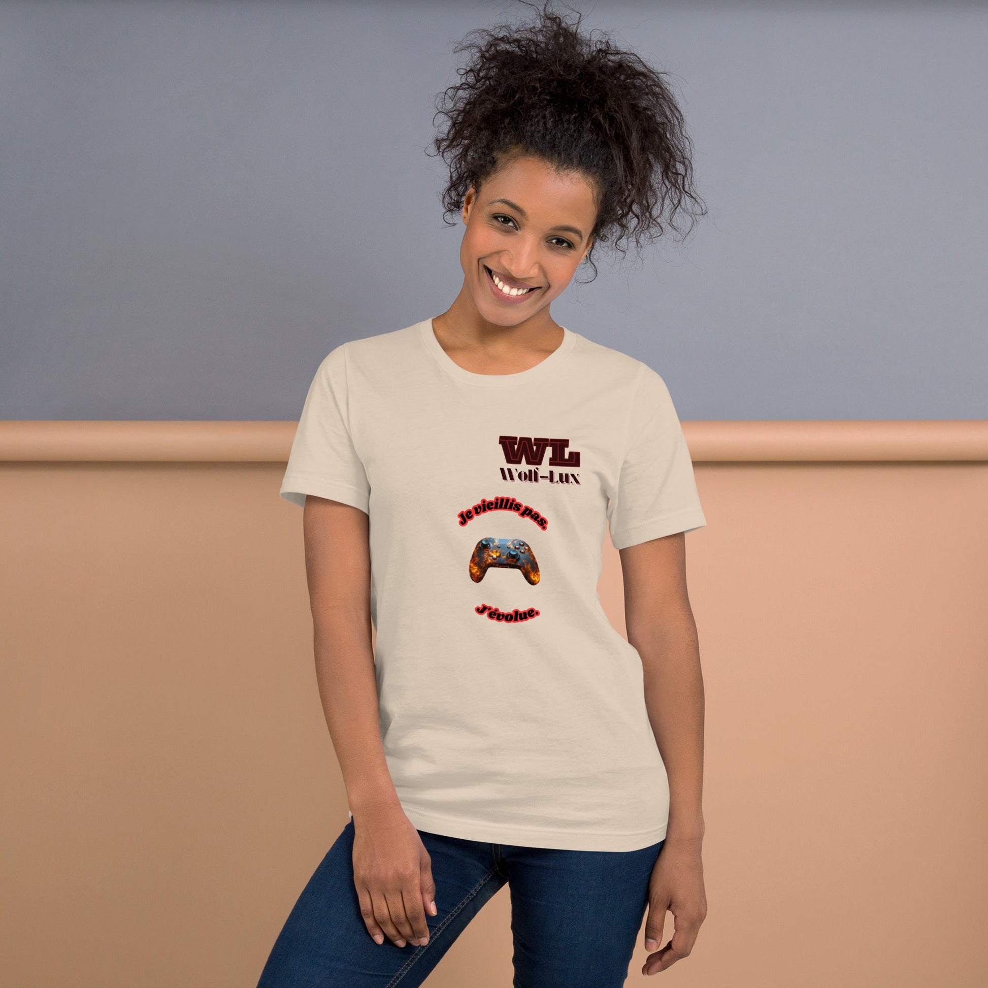 Women t-shirt Level up French - Wolf - Lux - Wolf - Lux - Wolf - Lux