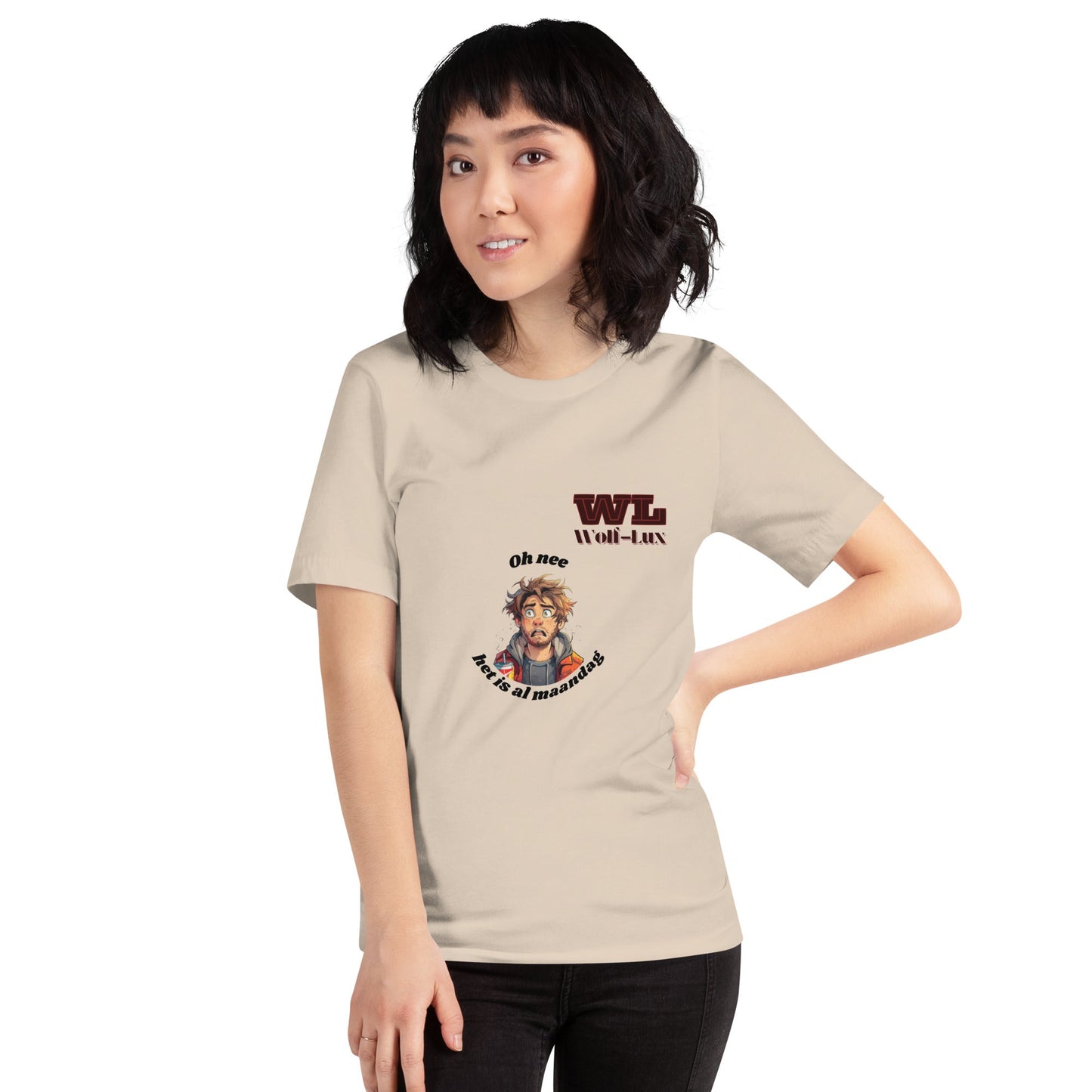 Women t-shirt monday dutch - Wolf - Lux - Wolf - Lux - Wolf - Lux