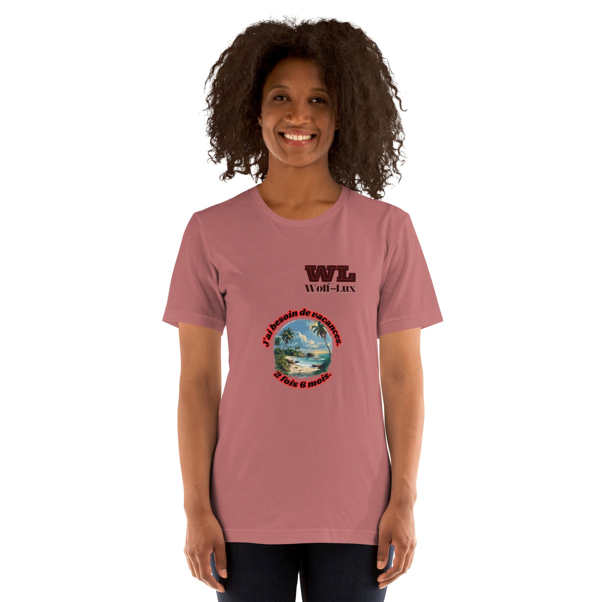 Women t-shirt Vacation French - Wolf - Lux - Wolf - Lux - Wolf - Lux